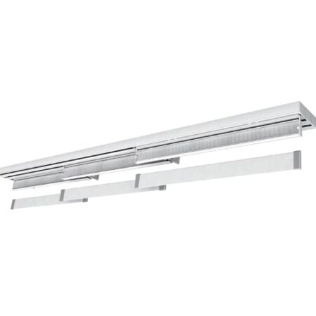 Riel para panel japonés tres vías